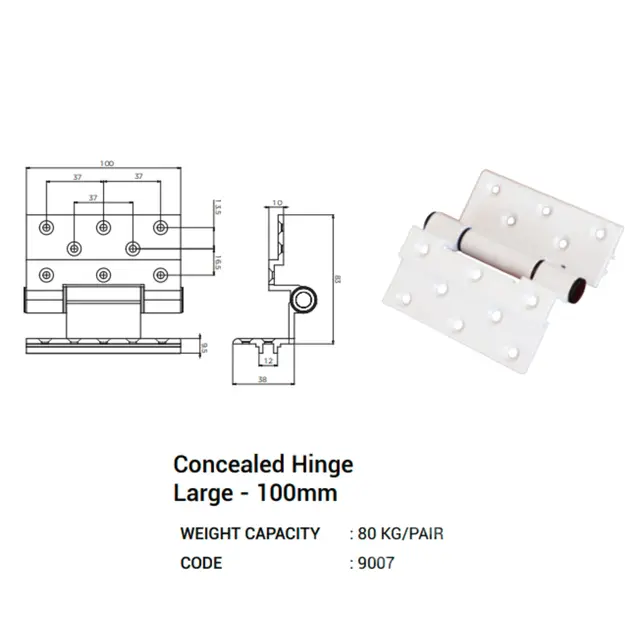 Concealed Hinge Large 100mm for UPVC Windows & Doors | Simmply Perfect Concealed Hinge Large 100mm for UPVC Windows & Doors by Simmply Perfect, Hyderabad