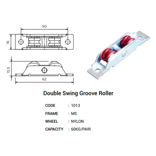 Double Swing Groove Window Roller for UPVC Windows & Doors Double Swing Groove Window Roller for UPVC Windows & Doors by Simmply Perfect, Hyderabad