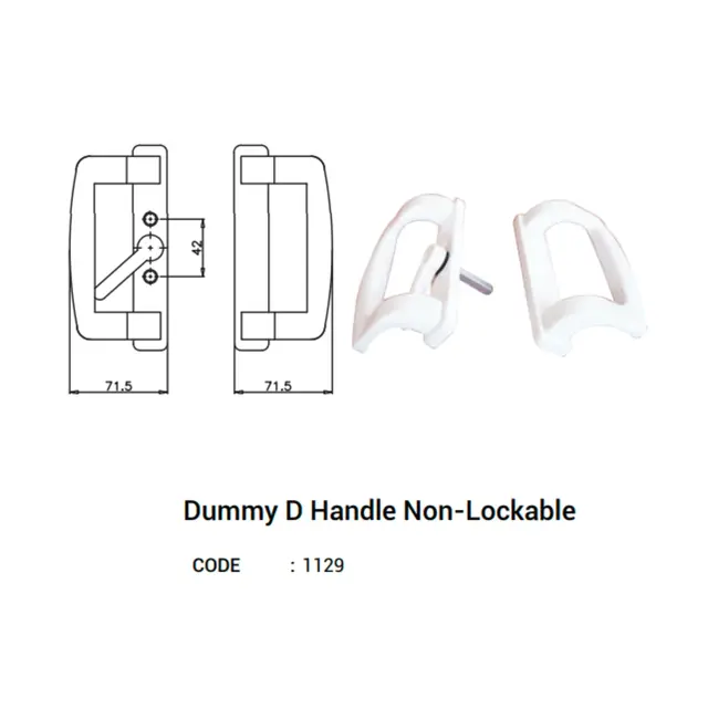 Dummy D Handle Non-Lockable for UPVC Windows & Doors | Simmply Perfect Dummy D Handle Non-Lockable for UPVC Windows & Doors by Simmply Perfect, Hyderabad