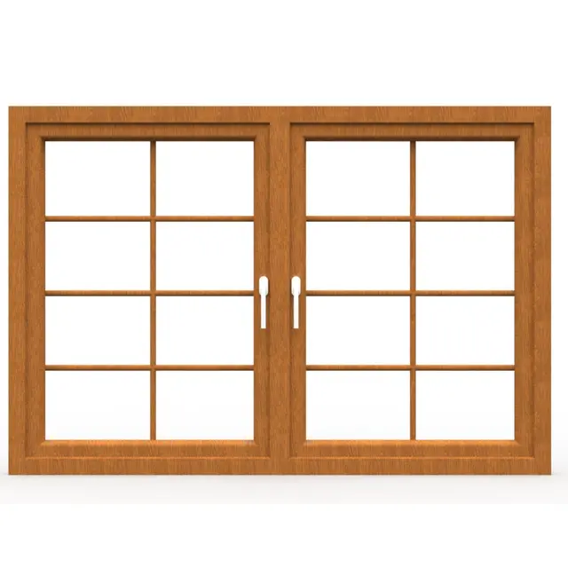 Golden Oak UPVC 60 Series French Double Casement Window by Simmply Perfect, Hyderabad