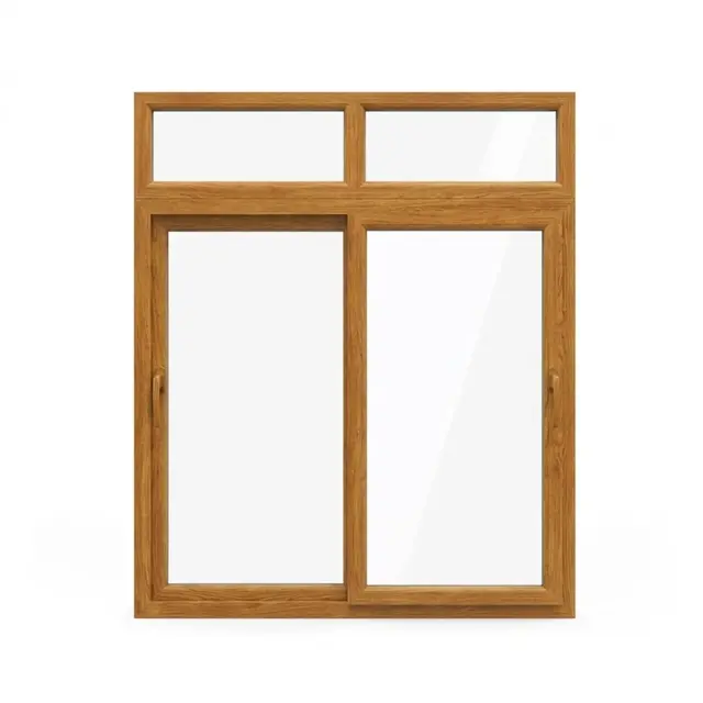 Golden Oak UPVC 62 Series 2-Track Combination Sliding Door with Top Fixed by Simmply Perfect, Hyderabad
