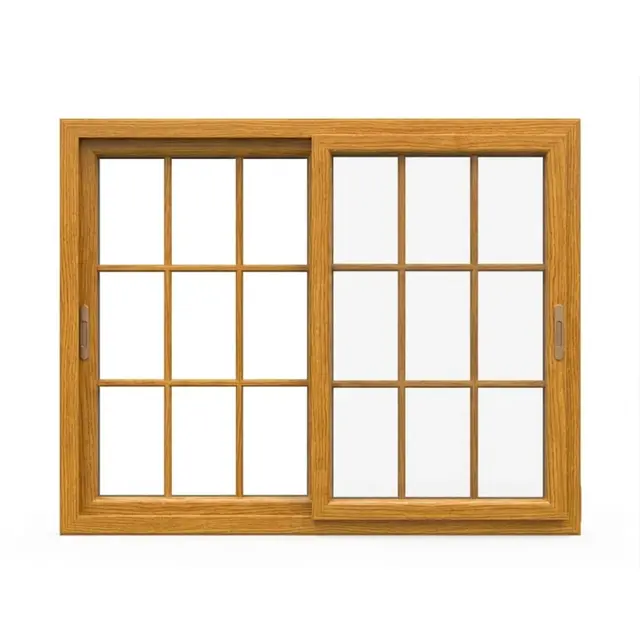 Golden Oak UPVC 62 Series 2-Track French Sliding Window by Simmply Perfect, Hyderabad