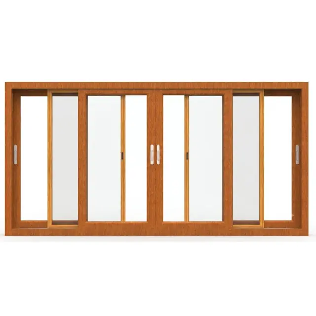 Golden Oak UPVC 90 Series 2.5-Track 4-Panel Sliding Door with Mesh by Simmply Perfect, Hyderabad