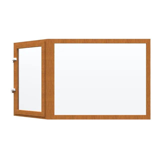 Golden Oak UPVC Bay Window Front Fixed, Side Outswing Openable Golden Oak UPVC Bay Window Front Fixed, Side Outswing Openable by Simmply Perfect, Hyderabad