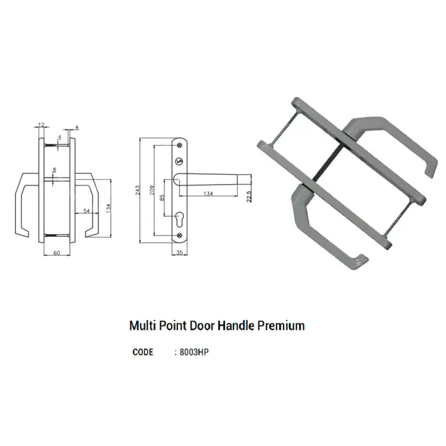 Multi Point Door Handle Premium for UPVC Windows & Doors Multi Point Door Handle Premium for UPVC Windows & Doors by Simmply Perfect, Hyderabad