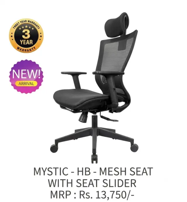Office Chair Mystic(HB) Mesh Seat with Seat Slider | Simmply Perfect Office Chair Mystic(HB) Mesh Seat with Seat Slider by Simmply Perfect, Hyderabad