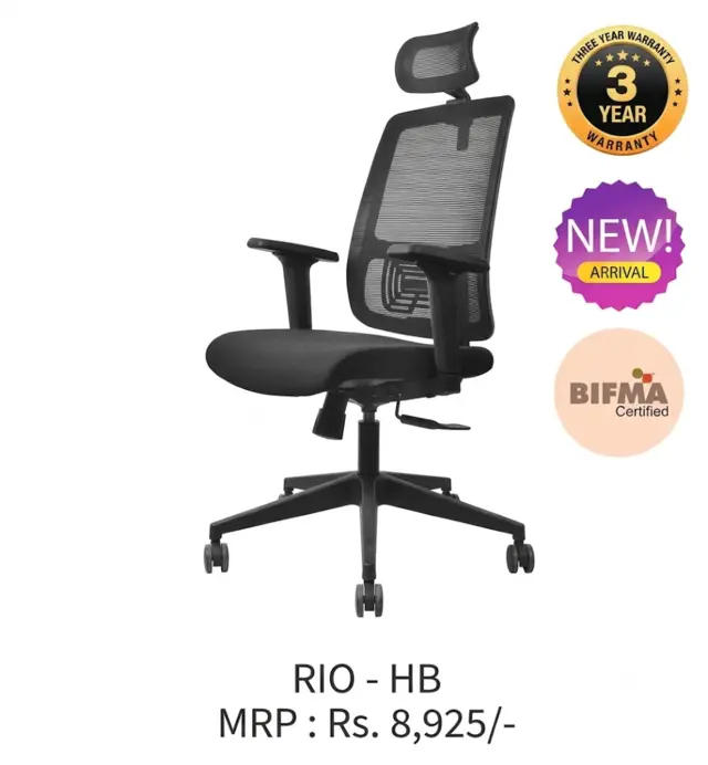 Office Chair Rio(HB) | Simmply Perfect Office Chair Rio(HB) by Simmply Perfect, Hyderabad