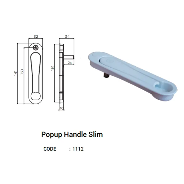 Popup Handle Slim for UPVC Windows & Doors | Simmply Perfect Popup Handle Slim for UPVC Windows & Doors by Simmply Perfect, Hyderabad