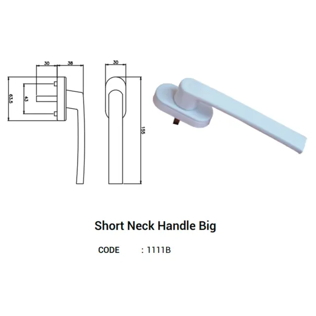 Short Neck Handle Big for UPVC Windows & Doors | Simmply Perfect Short Neck Handle Big for UPVC Windows & Doors by Simmply Perfect, Hyderabad