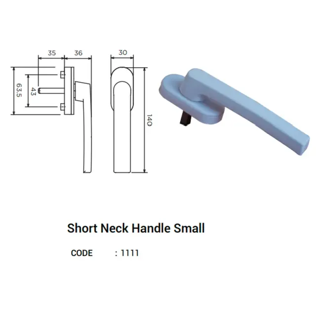 Short Neck Handle Small for UPVC Windows & Doors | Simmply Perfect Short Neck Handle Small for UPVC Windows & Doors by Simmply Perfect, Hyderabad