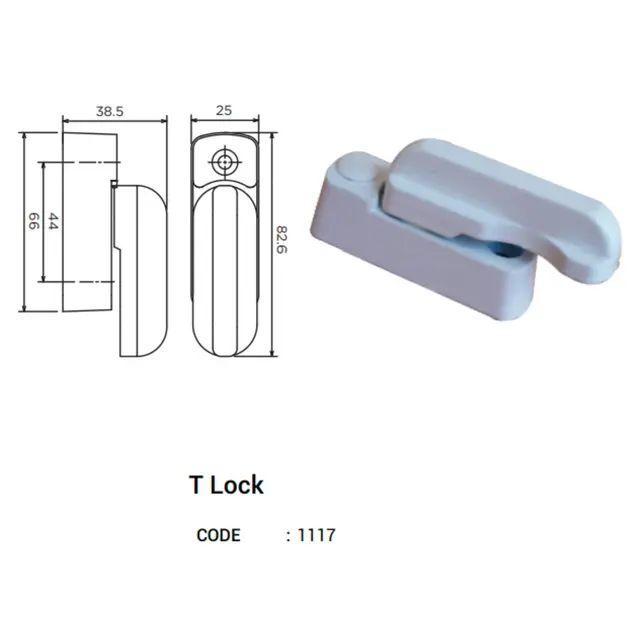 T Lock for UPVC Windows & Doors | Simmply Perfect T Lock for UPVC Windows & Doors by Simmply Perfect, Hyderabad