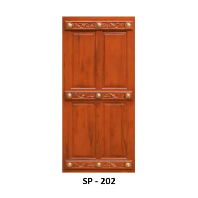 Teak Extra Fitting Door Design 202 | Simmply Perfect Teak Extra Fitting Door Design 202 by Simmply Perfect, Hyderabad