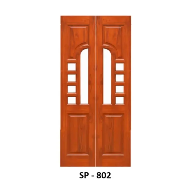 Teak Pooja Door Design 802 by Simmply Perfect, Hyderabad