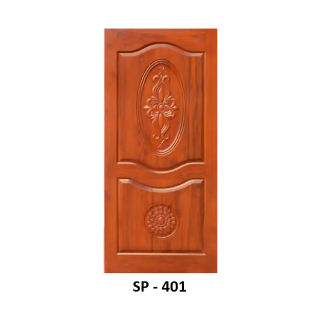 Teak Two Panel Carving Door Design 401 by Simmply Perfect, Hyderabad