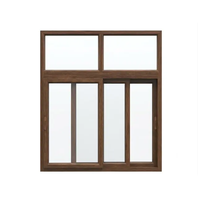 Walnut UPVC 112 Series 3-Track Combination Sliding Window with Top Fix by Simmply Perfect, Hyderabad
