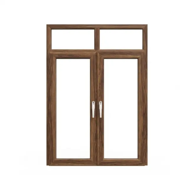 Walnut UPVC 60 Series Combination Double Casement Door with Top Fix Walnut UPVC 60 Series Combination Double Casement Door with Top Fix by Simmply Perfect, Hyderabad
