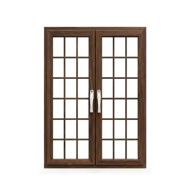 Walnut UPVC 60 Series French Double Casement Door by Simmply Perfect, Hyderabad