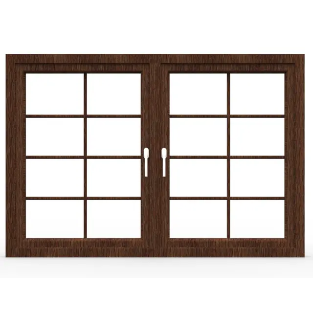 Walnut UPVC 60 Series French Double Casement Window | Simmply Perfect Walnut UPVC 60 Series French Double Casement Window by Simmply Perfect, Hyderabad