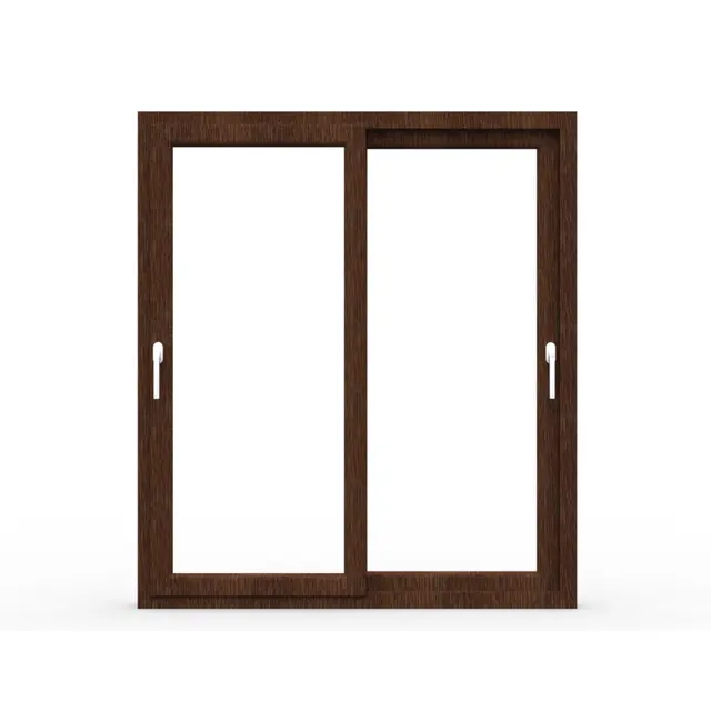 Walnut UPVC 62 Series 2-Track 2-Panel Sliding Door | Simmply Perfect Walnut UPVC 62 Series 2-Track 2-Panel Sliding Door by Simmply Perfect, Hyderabad