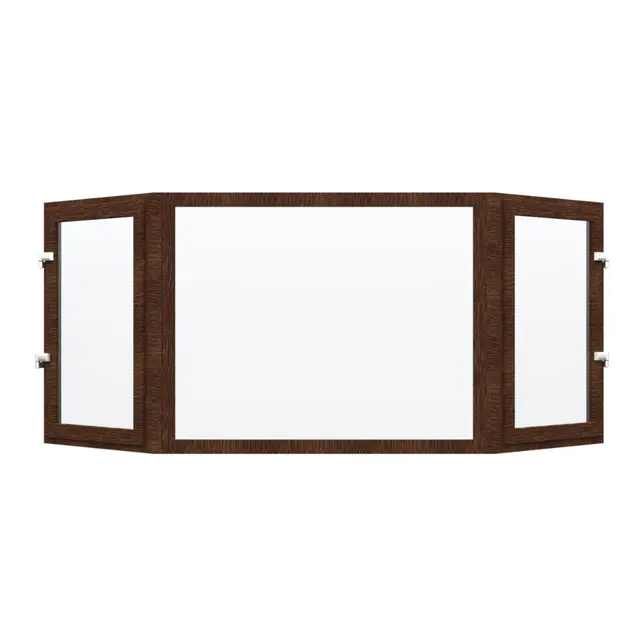 Walnut UPVC Bay Window Front Fixed, At Sides Outswing Openable Walnut UPVC Bay Window Front Fixed, At Sides Outswing Openable by Simmply Perfect, Hyderabad