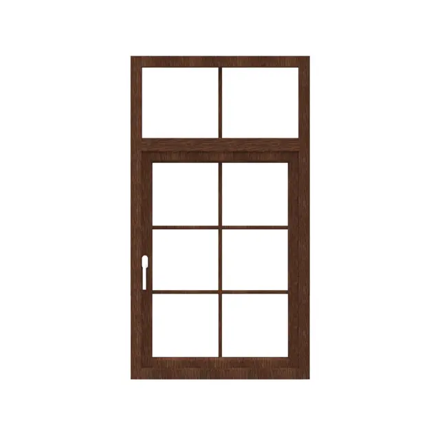Walnut UPVC French Window with Top Fix | Simmply Perfect Walnut UPVC French Window with Top Fix by Simmply Perfect, Hyderabad