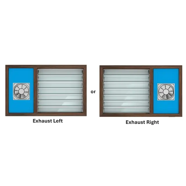 Walnut UPVC Ventilator Design 1 by Simmply Perfect, Hyderabad