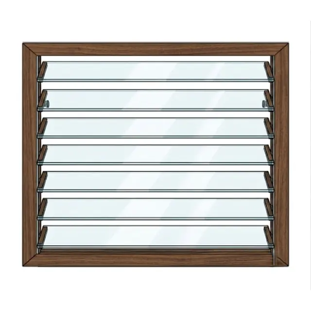 Walnut UPVC Ventilator Design 12 by Simmply Perfect, Hyderabad