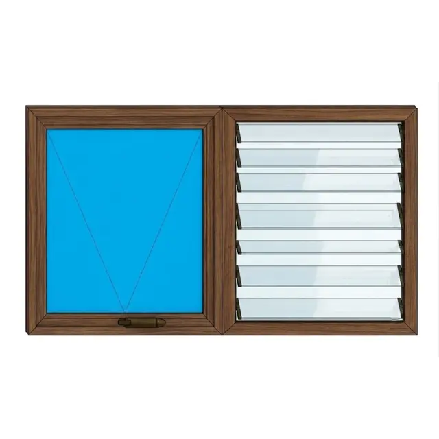 Walnut UPVC Ventilator Design 13 by Simmply Perfect, Hyderabad