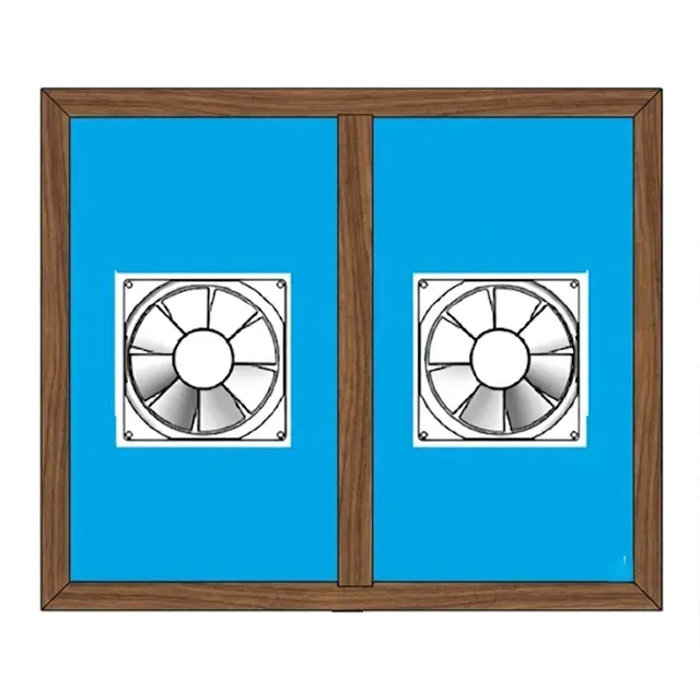 Walnut UPVC Ventilator Design 14 by Simmply Perfect, Hyderabad