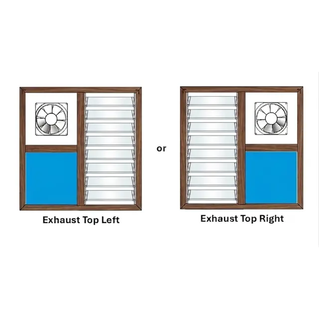 Walnut UPVC Ventilator Design 2 by Simmply Perfect, Hyderabad
