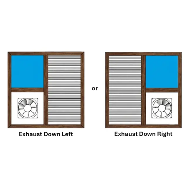 Walnut UPVC Ventilator Design 3 by Simmply Perfect, Hyderabad
