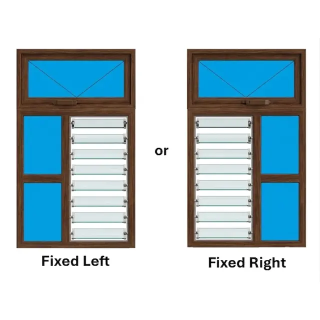 Walnut UPVC Ventilator Design 8 by Simmply Perfect, Hyderabad