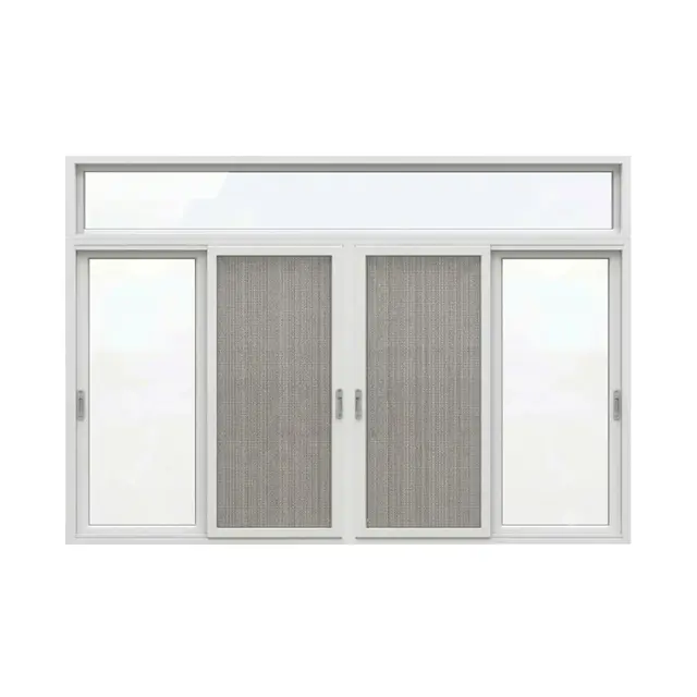 White UPVC 112 Series 3-Track 4-Panel Combination + 2 Mesh Panel Sliding Window with Top Fix White UPVC 112 Series 3-Track 4-Panel Combination + 2 Mesh Panel Sliding Window with Top Fix by Simmply Perfect, Hyderabad