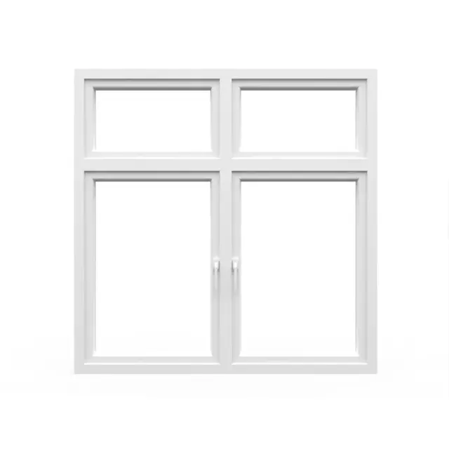 White UPVC 60 Series Combination Double Casement Window with Top Fix by Simmply Perfect, Hyderabad