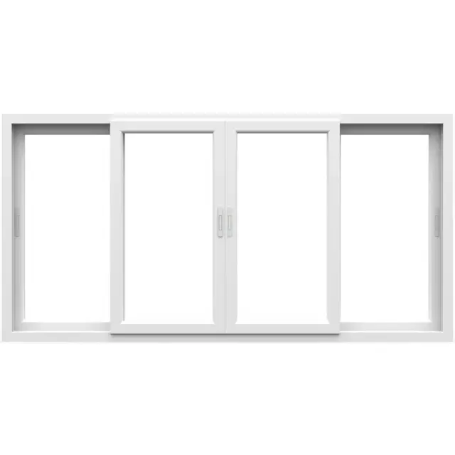 White UPVC 62 Series 2-Track 4-Panel Sliding Window by Simmply Perfect, Hyderabad