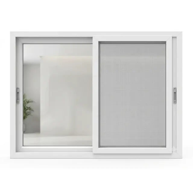 White UPVC 90 Series 2.5-Track 2-Panel Sliding Window with Mesh White UPVC 90 Series 2.5-Track 2-Panel Sliding Window with Mesh by Simmply Perfect, Hyderabad