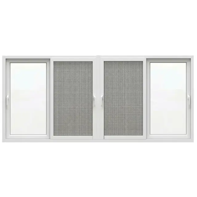 White UPVC 90 Series 2.5-Track 4-Panel Sliding Door with Mesh White UPVC 90 Series 2.5-Track 4-Panel Sliding Door with Mesh by Simmply Perfect, Hyderabad