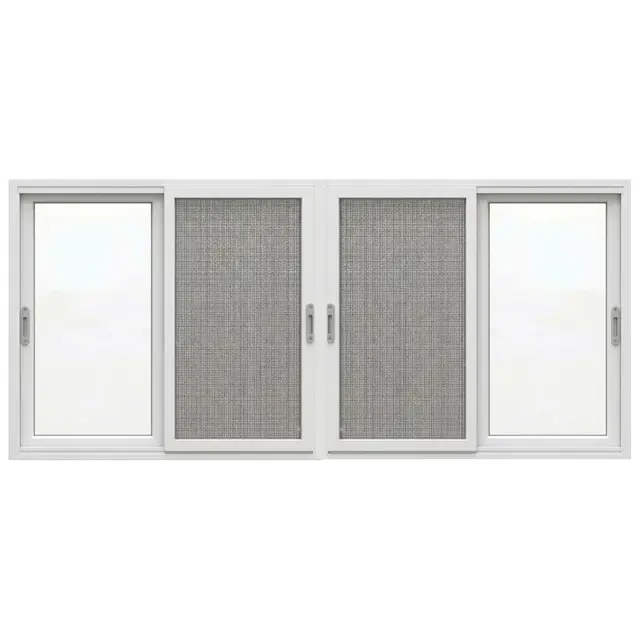 White UPVC 90 Series 2.5-Track 4-Panel Sliding Window with Mesh White UPVC 90 Series 2.5-Track 4-Panel Sliding Window with Mesh by Simmply Perfect, Hyderabad