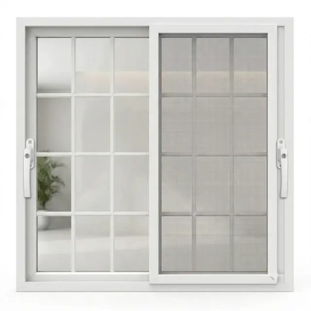White UPVC 90 Series 2.5-Track French Sliding Door | Simmply Perfect White UPVC 90 Series 2.5-Track French Sliding Door by Simmply Perfect, Hyderabad