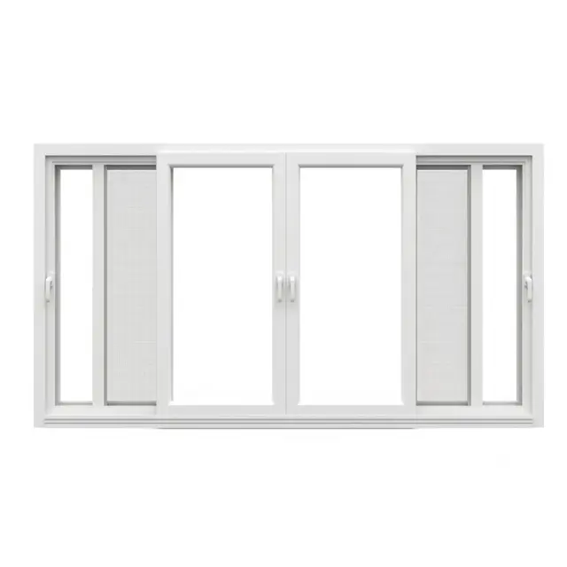 White UPVC 99 Series 3-Track 4-Panel Sliding Door with Mesh White UPVC 99 Series 3-Track 4-Panel Sliding Door with Mesh by Simmply Perfect, Hyderabad