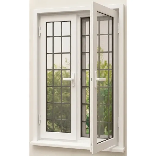 White UPVC Double Casement Window is with Mesh and Grill White UPVC Double Casement Window is with Mesh and Grill by Simmply Perfect, Hyderabad